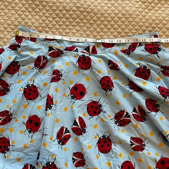 Hell Bunny 100% cotton ladybug circle skirt NWOT Size 2XL - Picture 8 of 10